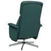 vidaXL Fauteuil inclinable de massage et repose-pieds vert fonc&eacute; tissu
