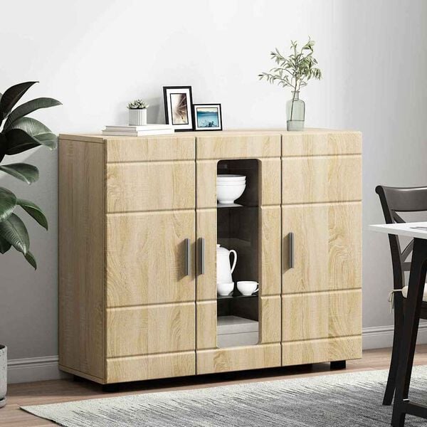 vidaXL Cabinet en Bois avec stockage Ch&ecirc;ne Sonoma 88,5 x 30,5 x 73 cm