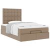 VidaXL Cadre de lit ottoman et matelas cappuccino 120x190cm similicuir