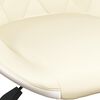 vidaXL Chaises &agrave; manger pivotantes lot de 2 cr&egrave;me et blanc similicuir