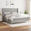 vidaXL Sommier &agrave; lattes de lit avec matelas Gris clair 180x200cm Tissu