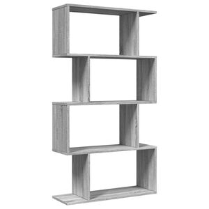 vidaXL &Eacute;tag&egrave;re s&eacute;paratrice de pi&egrave;ce 4 niveaux sonoma gris 70x24x129 cm