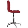 vidaXL Chaises pivotantes &agrave; manger lot de 2 rouge bordeaux tissu