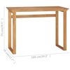 vidaXL Bureau 100x45x75 cm Bois de teck massif