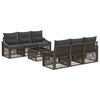 vidaXL Ensemble de canap&eacute; de jardin 7 pc Gris polyrotin