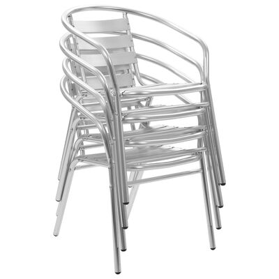 vidaXL Chaises empilables d'extérieur lot de 4 Aluminium