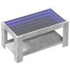 vidaXL Table basse avec LED gris b&eacute;ton 93x53x45 cm bois d'ing&eacute;nierie