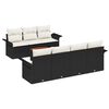 vidaXL Ensemble de canap&eacute; de jardin 8 pc Noir polyrotin