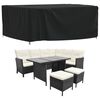 vidaXL Housse de salon de jardin noir 242x182x100 cm oxford 420D
