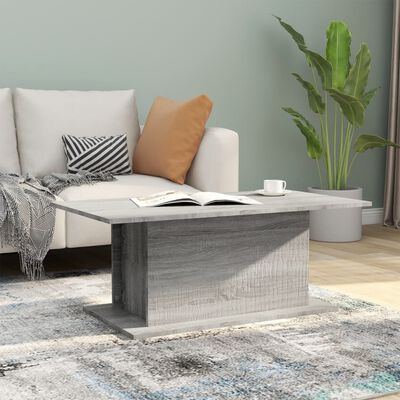 vidaXL Table basse Sonoma gris 102x55,5x40 cm Aggloméré