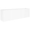 vidaXL Cache-pot de jardin Blanc 200 x 40 x 60 cm Acier lamin&eacute; &agrave; froid