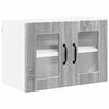 vidaXL Cabinet en verre mural PORTO Gris Sonoma 60 x 31 x 40 cm