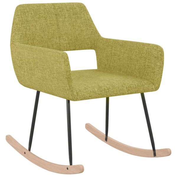 vidaXL Chaise &agrave; bascule Vert Tissu
