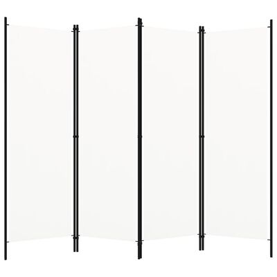 vidaXL Cloison de séparation 4 panneaux Blanc 200x180 cm