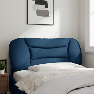 vidaXL Coussin de tête de lit bleu 100 cm tissu