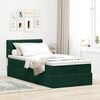 vidaXL Cadre de lit ottoman avec matelas vert fonc&eacute; 80x200 cm velours