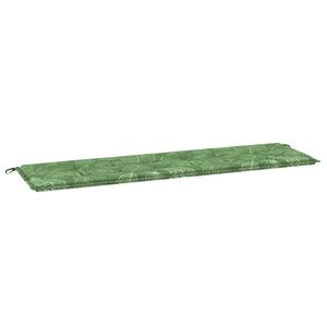vidaXL Coussin de banc Tissu Oxford Mod&egrave;le feuille 180 x 50 x 3 cm