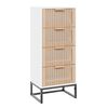 vidaXL Buffet haut blanc 40x30x95 cm bois d'ing&eacute;nierie
