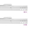 vidaXL Glissi&egrave;re de tiroir 2 pcs Blanc 300 mm Acier