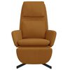 vidaXL Chaise de relaxation avec repose-pied Marron Velours