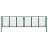 vidaXL Portail de jardin en acier grillag&eacute; 400 x 100 cm vert
