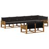 vidaXL Ensemble de canap&eacute;s d'ext&eacute;rieur 8 pc Naturel et noir