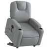 vidaXL Fauteuil de massage inclinable Gris clair Tissu