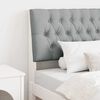 vidaXL T&ecirc;te de lit capitonn&eacute;e Gris clair 100 cm Pin massif