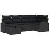vidaXL Ensemble de Canap&eacute;s avec coussin avec stockage Noir polyrotin