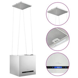 vidaXL Hotte suspendue &agrave; capteur tactile LCD 37 cm Acier inoxydable