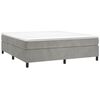 vidaXL Sommier &agrave; lattes de lit et matelas Gris clair 200x200cm Velours