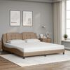 vidaXL Lit avec matelas Zadar cappuccino 180x200 cm similicuir