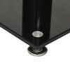 vidaXL Supports de haut-parleurs 2 pcs noir et argent&eacute; 4 piliers