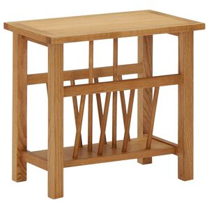 vidaXL Table &agrave; revues 45x27x42 cm Bois de ch&ecirc;ne solide