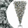 vidaXL Arbre de No&euml;l artificiel &agrave; branches articul&eacute;es &agrave; l'envers