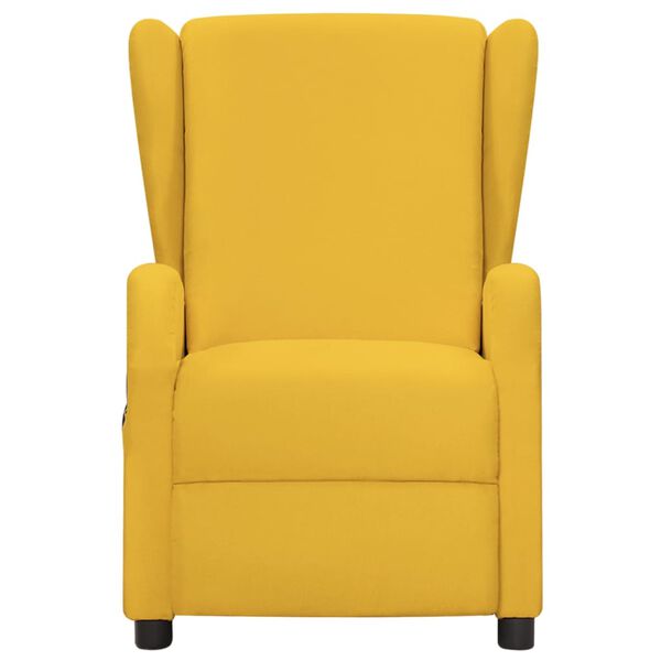vidaXL Fauteuil de massage Jaune Tissu