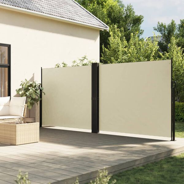 vidaXL Auvent latéral rétractable crème 180x1200 cm