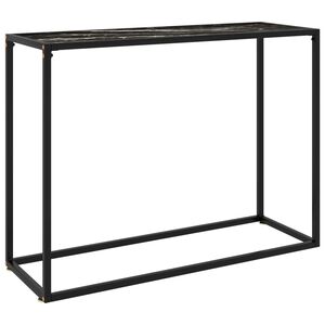 vidaXL Table console Noir 100x35x75 cm Verre tremp&eacute;