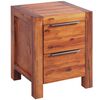 vidaXL Table de chevet Bois d'acacia solide Marron 45x42x58 cm