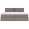 VidaXL Cadre de lit ottoman avec matelas taupe 200x200cm tissu
