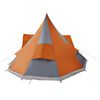 vidaXL Tente Tipi familiale Gris et orange 510 x 690 x 330 cm
