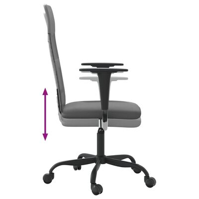 vidaXL Chaise de bureau réglable en hauteur gris