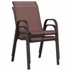 vidaXL Ensemble bistro de jardin 3 pcs Marron Acier