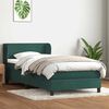 vidaXL Sommier &agrave; lattes de lit et matelas vert fonc&eacute; 80x210 cm velours
