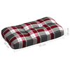 vidaXL Coussins de canap&eacute; palette lot de 7 Motif &agrave; carreaux rouge