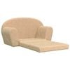vidaXL Canapé-lit pour enfants 2 places crème peluche douce