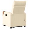 vidaXL Fauteuil inclinable de massage &eacute;lectrique Cr&egrave;me Tissu