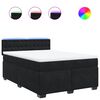 vidaXL Sommier &agrave; lattes de lit avec matelas Noir 140x200 cm Velours