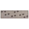 vidaXL Tapis de Cuisine Pattes grises 150 x 45 cm 100% Polyamide