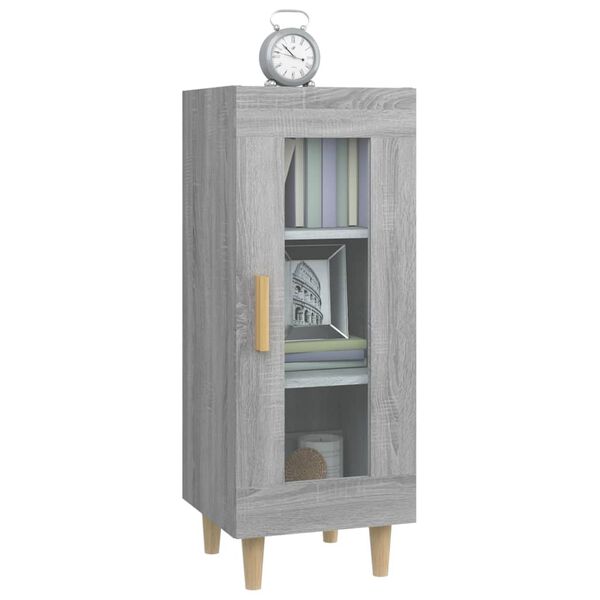 vidaXL Buffet Sonoma gris 34,5x34x90 cm Bois d'ing&eacute;nierie